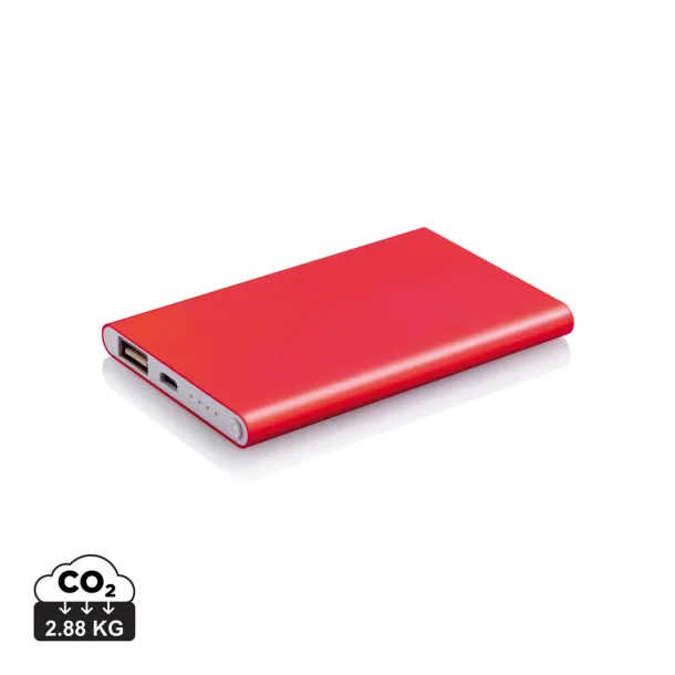  4.000 mAh slim powerbank - XD Collection Red White