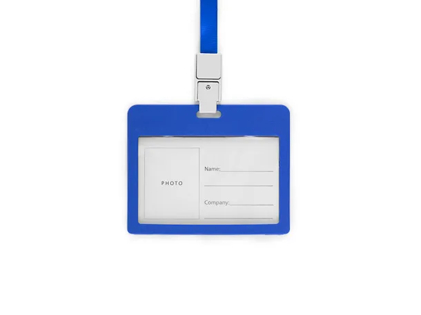 HOLDING plastic ID card holder with lanyard Royal blue