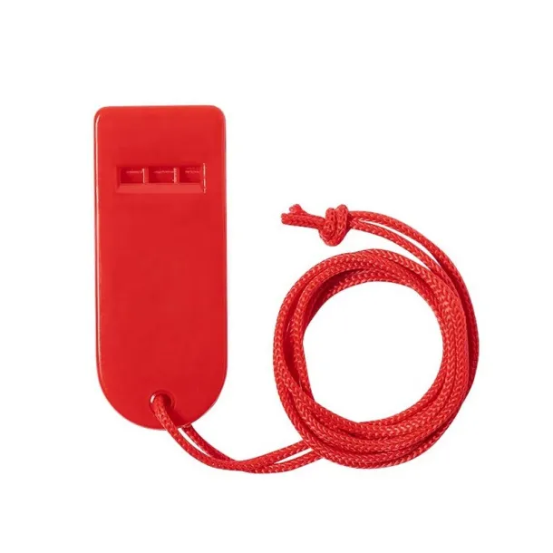  Whistle with neck cord red