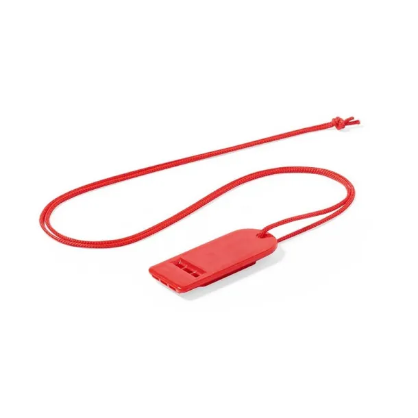  Whistle with neck cord red