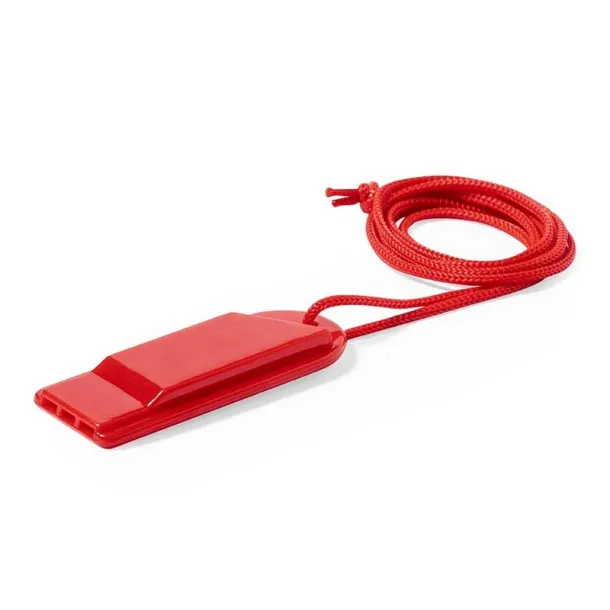  Whistle with neck cord red