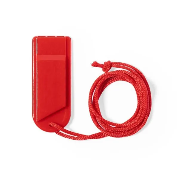  Whistle with neck cord red