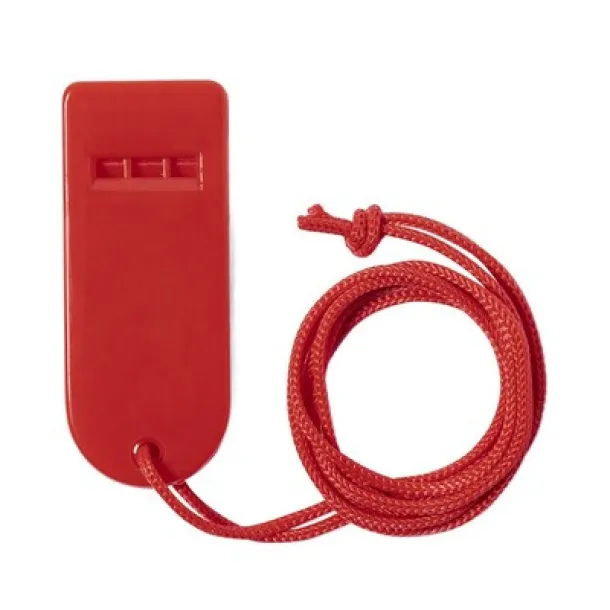  Whistle with neck cord red