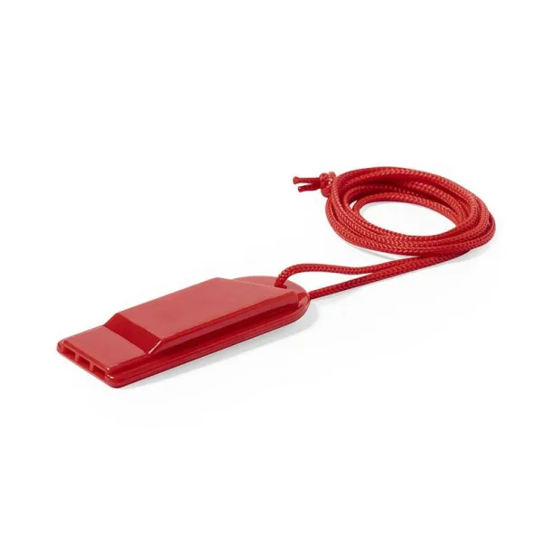  Whistle with neck cord red