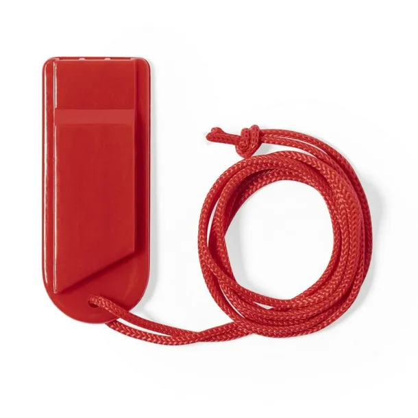  Whistle with neck cord red