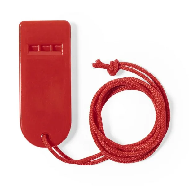  Whistle with neck cord red