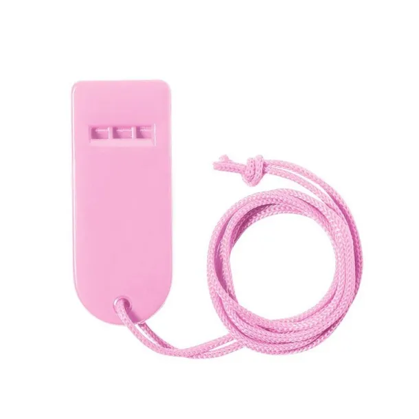  Whistle with neck cord pink