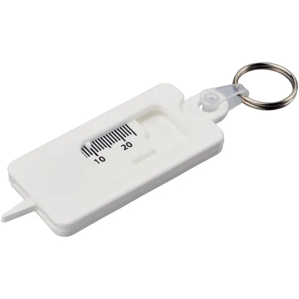 Kym recycled tyre tread check keychain - Unbranded White