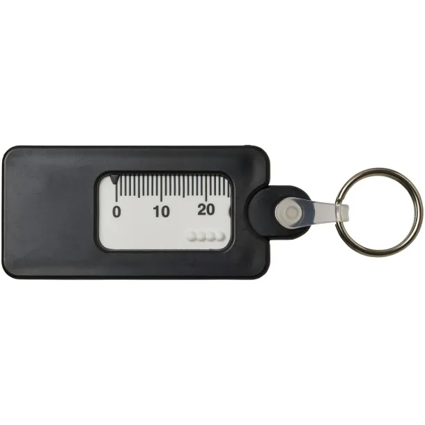 Kym recycled tyre tread check keychain Solid black