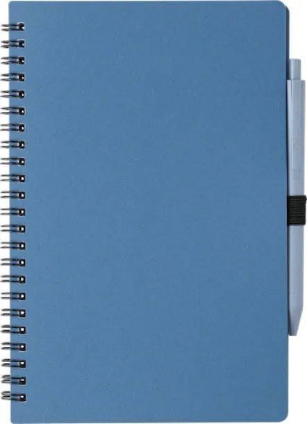 MASSIMO Wheat straw notebook with pen Plava