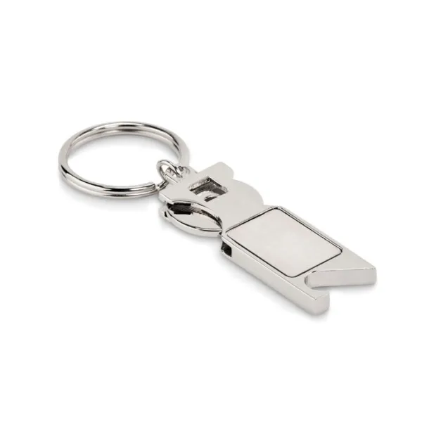 TOKEU Euro Token keyring Matt Silver