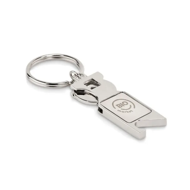 TOKEU Euro Token keyring Matt Silver