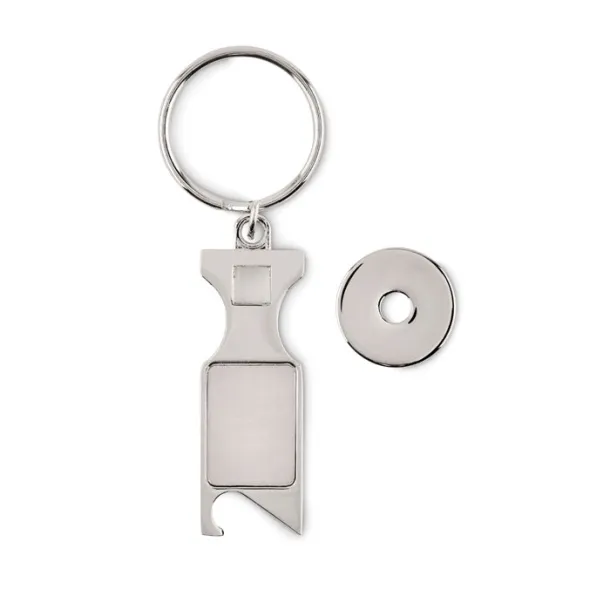 TOKEU Euro Token keyring Matt Silver