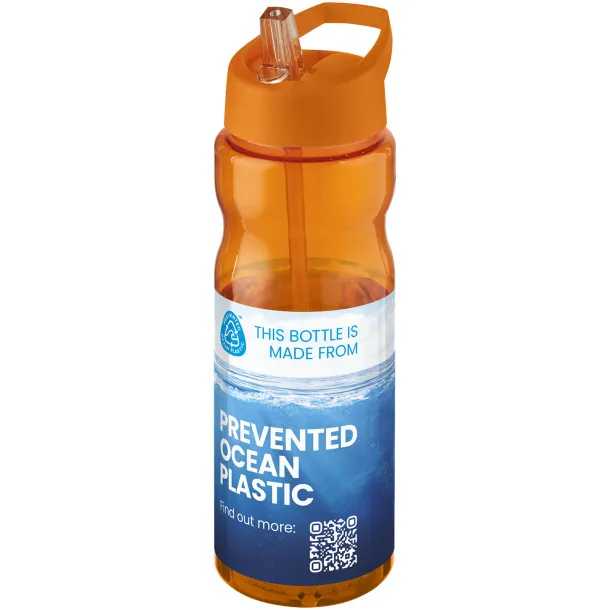 H2O Eco 650 ml spout lid sport bottle Orange Orange