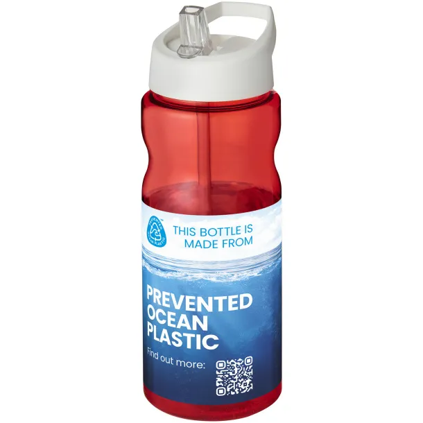 H2O Eco 650 ml spout lid sport bottle Red White