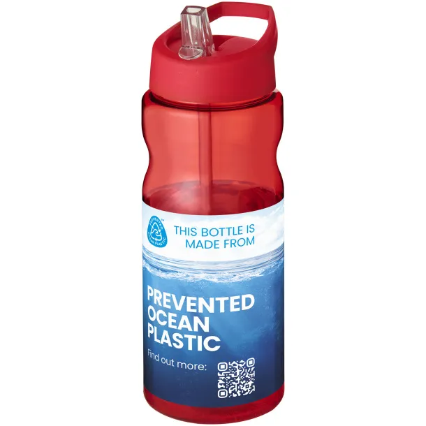 H2O Eco 650 ml spout lid sport bottle Red Red