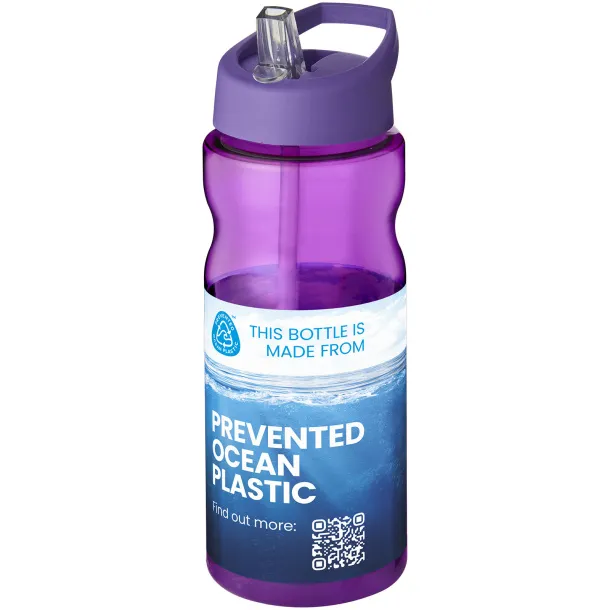 H2O Eco 650 ml spout lid sport bottle Purple Purple