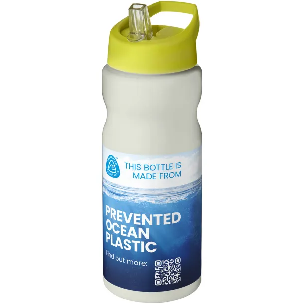 H2O Eco 650 ml spout lid sport bottle Off white Lime