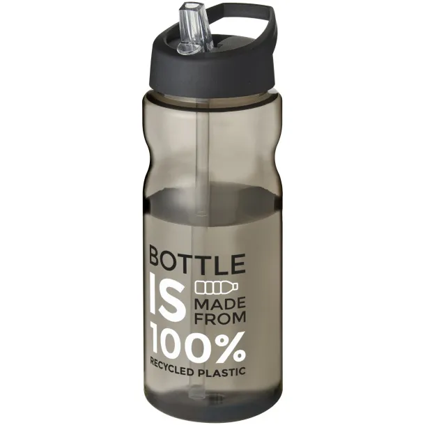 H2O Eco 650 ml spout lid sport bottle Charcoal Solid black