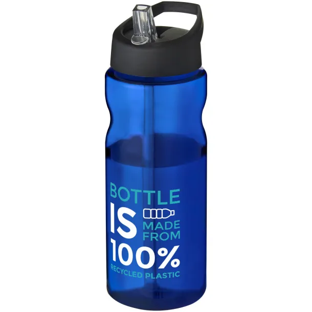 H2O Eco 650 ml spout lid sport bottle Blue Solid black