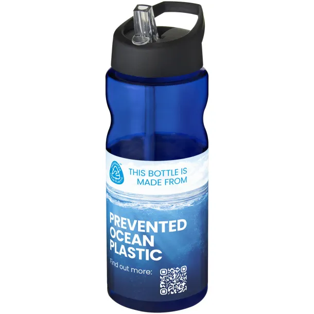 H2O Eco 650 ml spout lid sport bottle Blue Solid black