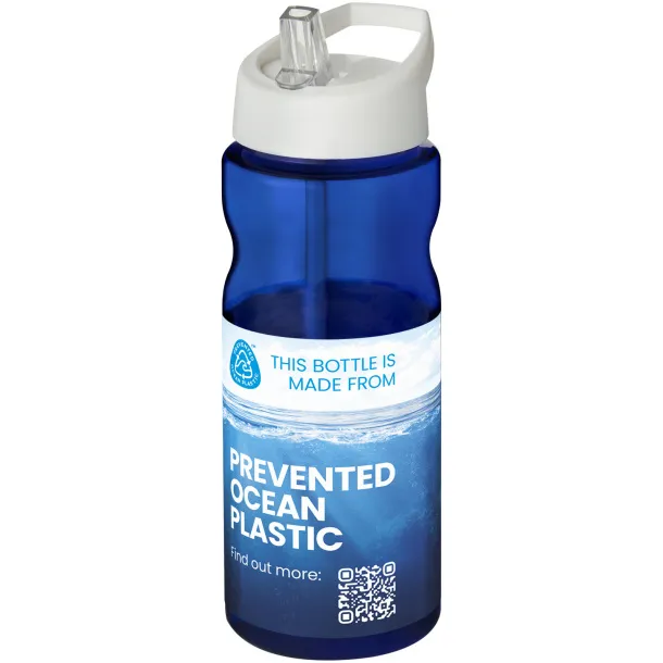 H2O Eco 650 ml spout lid sport bottle Blue White