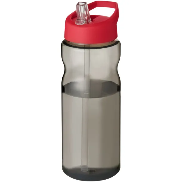 H2O Eco 650 ml spout lid sport bottle Charcoal Red