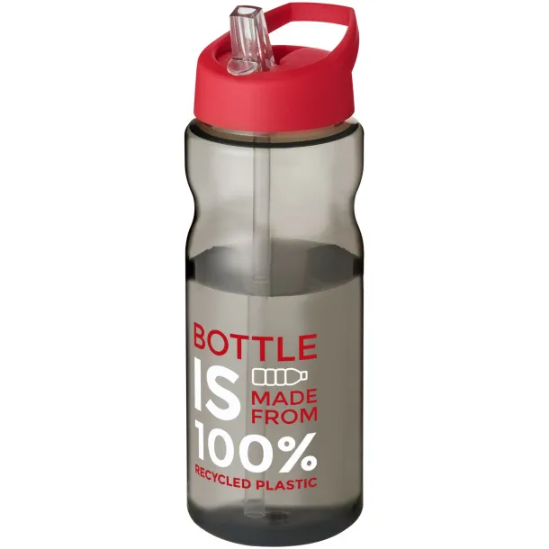 H2O Eco 650 ml spout lid sport bottle Charcoal Red