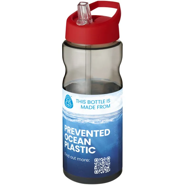 H2O Eco sportska boca, 650 ml Ugljen Crvena