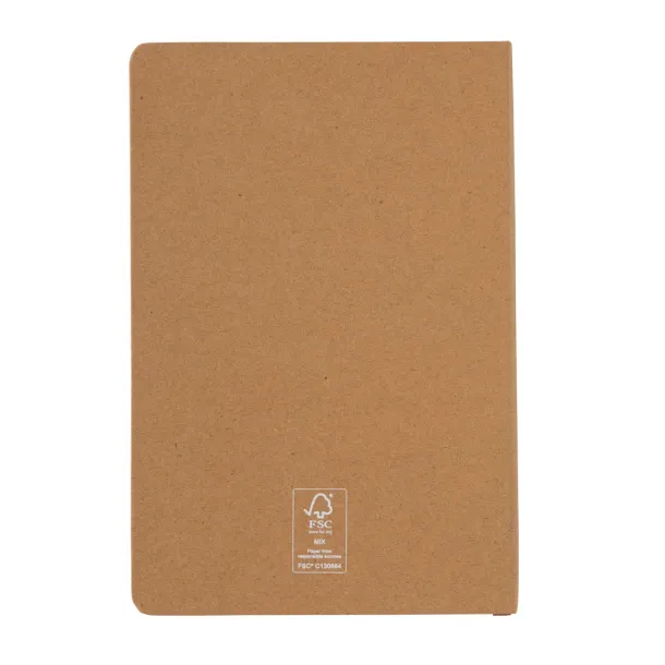  A5 FSC® hardcover notebook - XD Collection Brown 