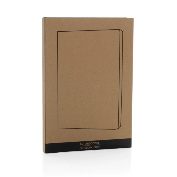  A5 FSC® hardcover notebook - XD Collection grey 