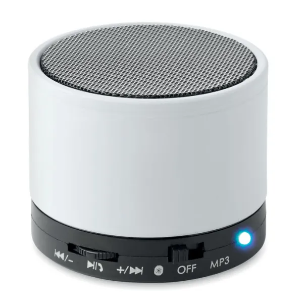 ROUND BASS Round Bluetooth speaker White