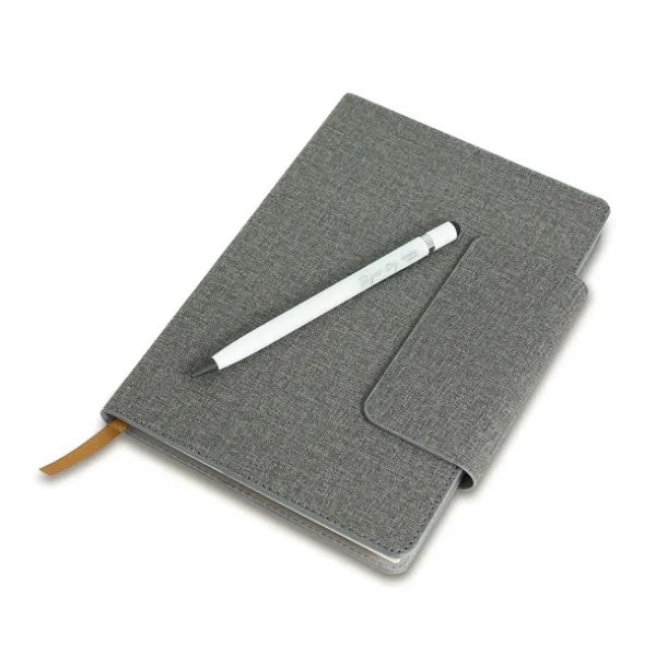 LEGAN notebook with pockets for business cards Grey