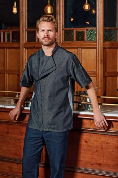  CHEF'S ZIP-CLOSE SHORT SLEEVE JACKET - Premier Indigo Denim