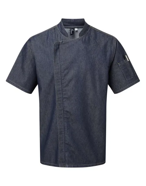  CHEF'S ZIP-CLOSE SHORT SLEEVE JACKET - Premier Indigo Denim