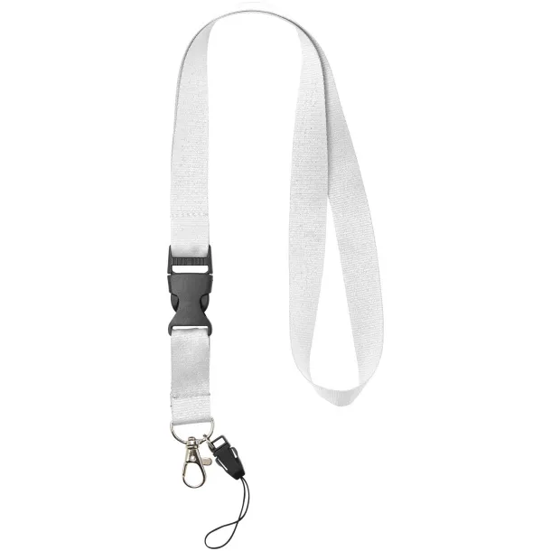 Sagan phone holder lanyard with detachable buckle - Unbranded White