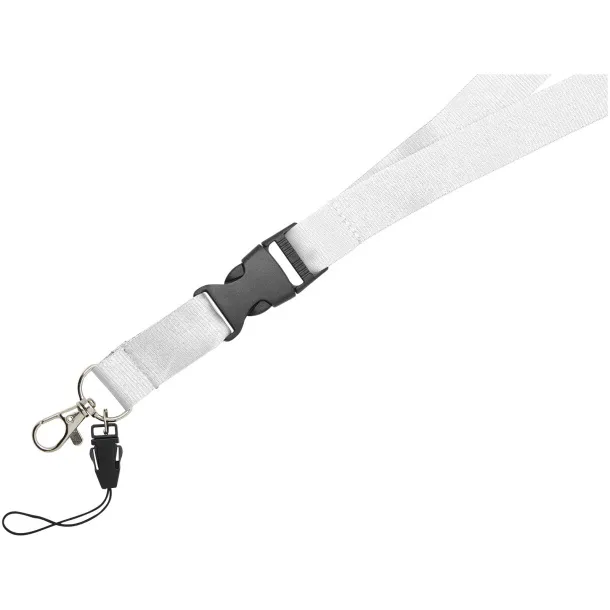 Sagan phone holder lanyard with detachable buckle - Unbranded White