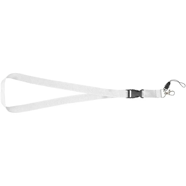 Sagan phone holder lanyard with detachable buckle - Unbranded White