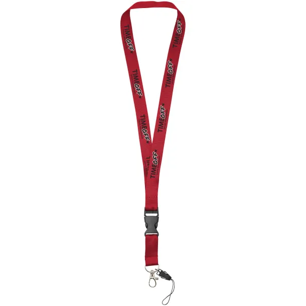 Sagan phone holder lanyard with detachable buckle Red