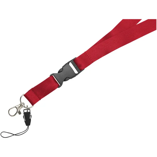 Sagan phone holder lanyard with detachable buckle Red