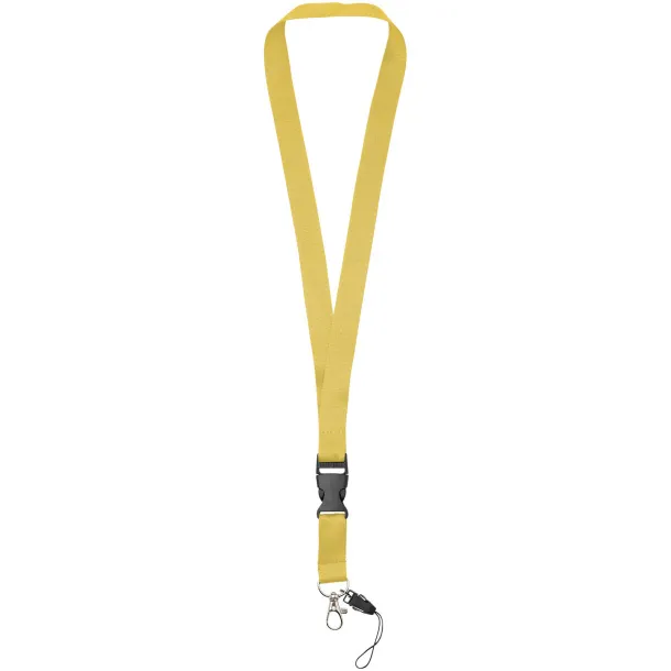 Sagan phone holder lanyard with detachable buckle - Unbranded Yellow