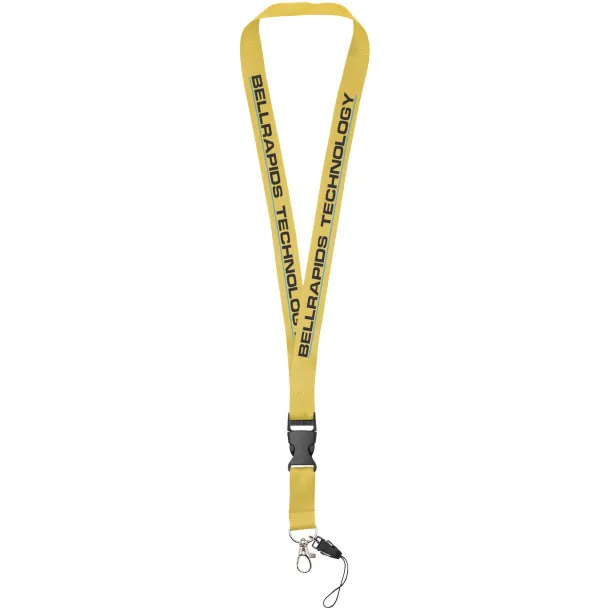 Sagan phone holder lanyard with detachable buckle - Unbranded Yellow