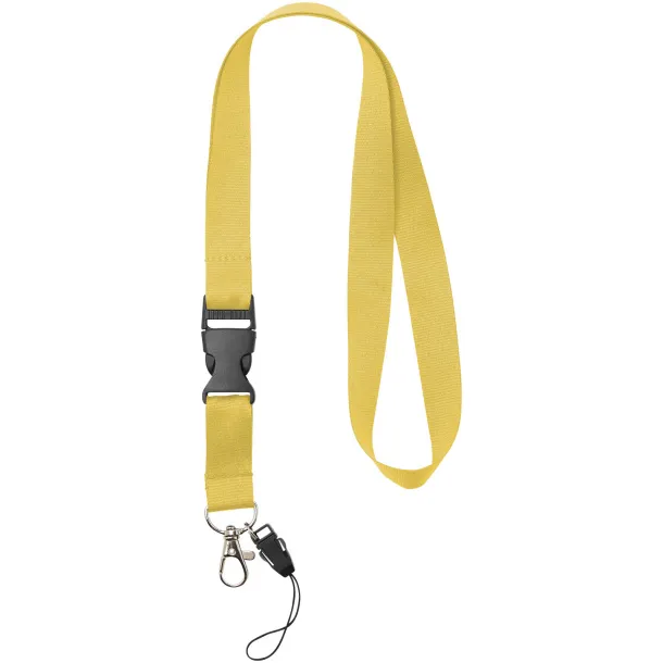 Sagan phone holder lanyard with detachable buckle - Unbranded Yellow