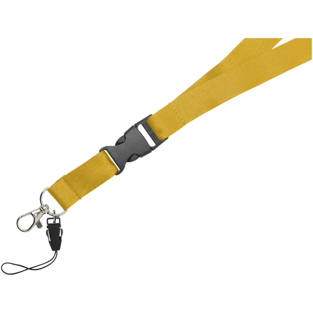 Sagan phone holder lanyard with detachable buckle - Unbranded Yellow