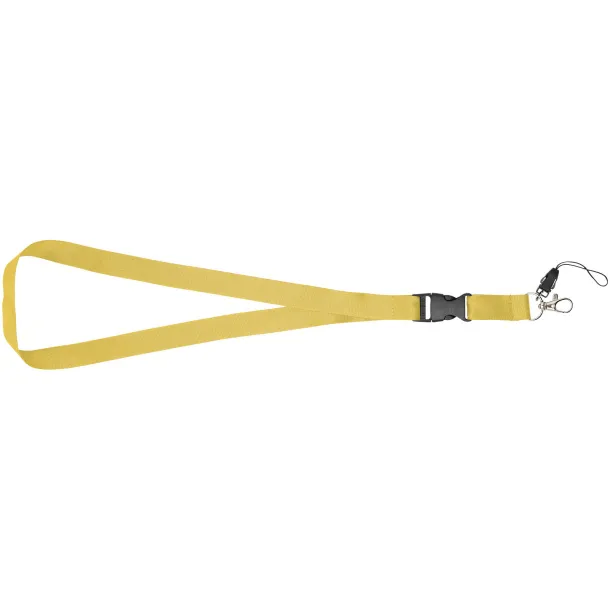 Sagan phone holder lanyard with detachable buckle - Unbranded Yellow