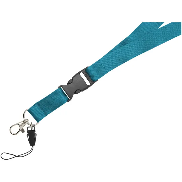 Sagan phone holder lanyard with detachable buckle - Unbranded Process blue