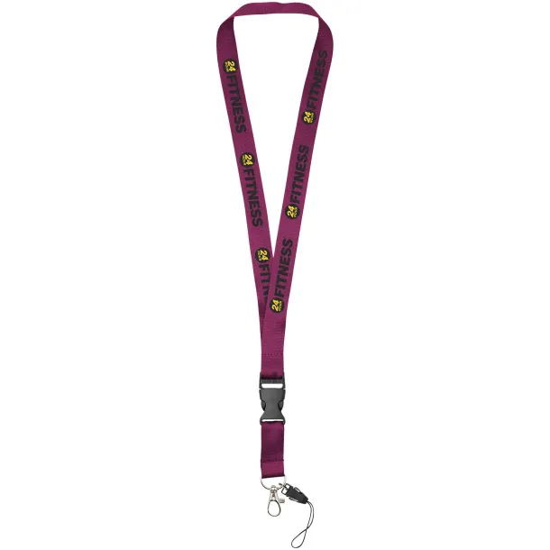 Sagan phone holder lanyard with detachable buckle - Unbranded Burgundy