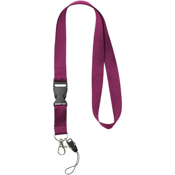 Sagan phone holder lanyard with detachable buckle Burgundy