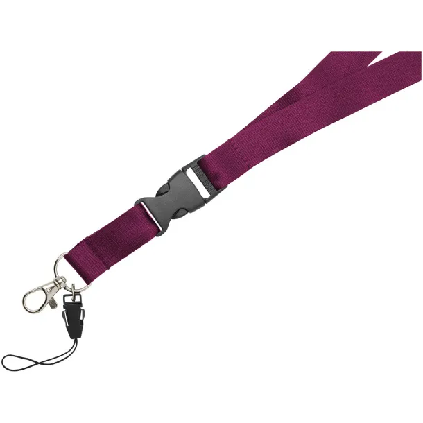 Sagan phone holder lanyard with detachable buckle Burgundy