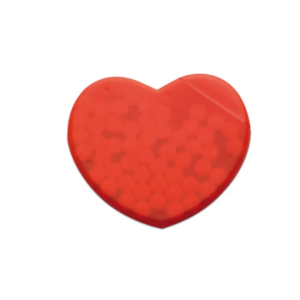 CORAMINT Heart shape peppermint box Red